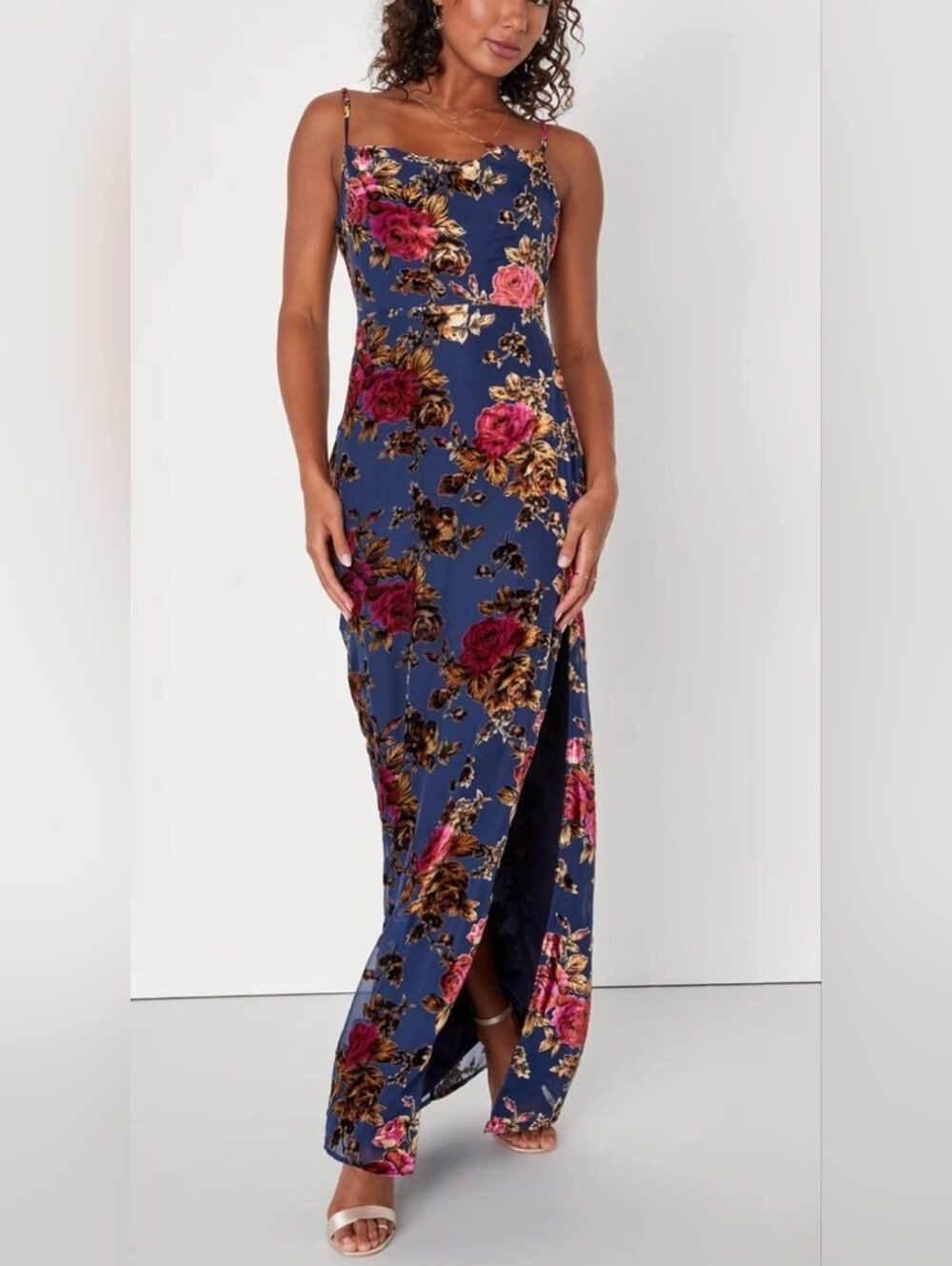 Velvet Burnout Maxi Dress
